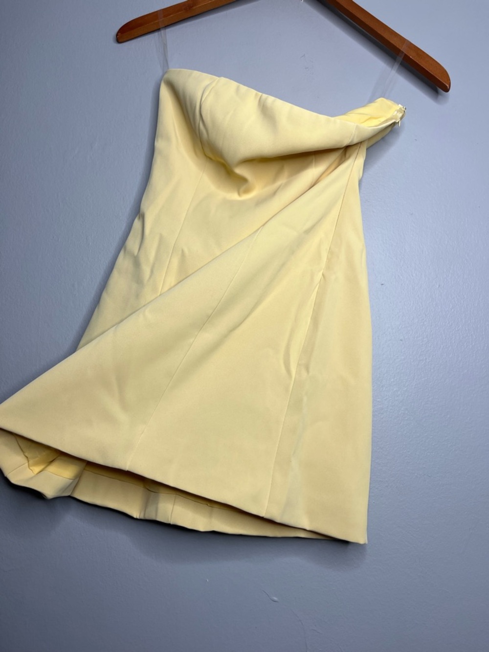 Peppermayo Sorority Ayanna Strapless Pastel Butter Yellow Mini Dress NWT - Picture 8 of 12